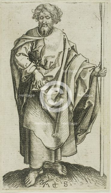 St. Thomas, from Apostles, n.d. Creator: Martin Schongauer.