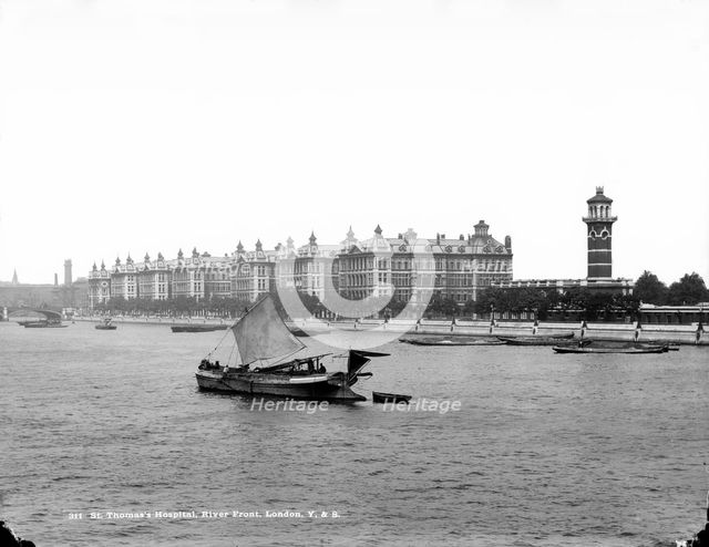 St Thomas' Hospital, Lambeth Palace Road, Lambeth, London, c1871-1900. Artist: York & Son