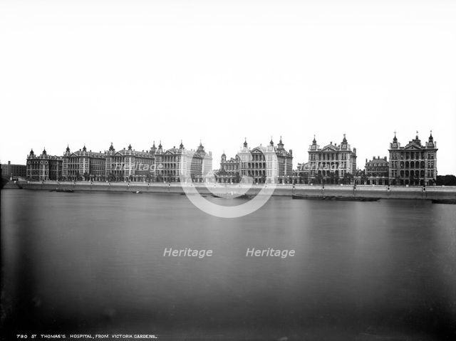 St Thomas' Hospital, Lambeth Palace Road, Lambeth, London, c1871-1900. Artist: York & Son