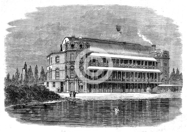 St. Thomas's Hospital, Surrey Gardens, 1862. Creator: T. H. W..