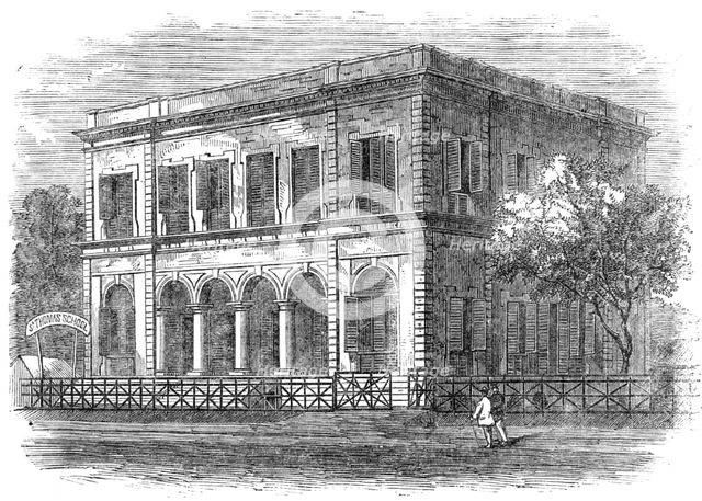St. Thomas’s School, Howrah, Calcutta, 1864. Creator: Unknown.