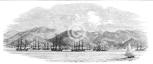 St Thomas's West Indies, from Weight's Wharf, 1844. Creator: Unknown.