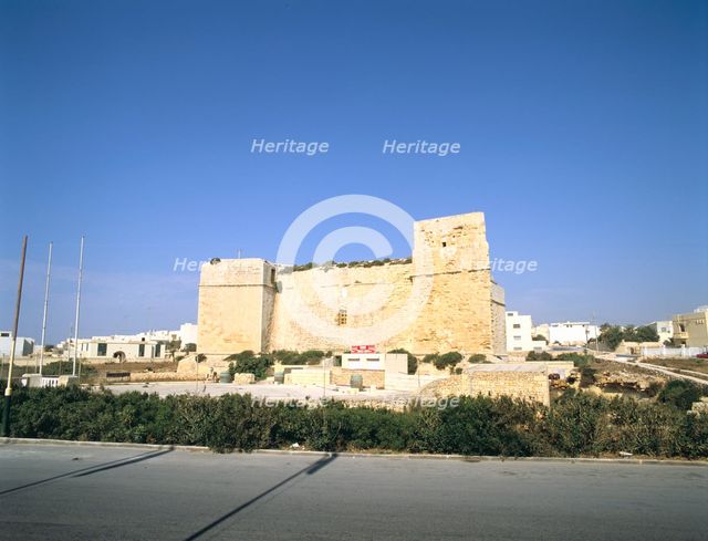St Thomas's Tower, Harbour, Marsascala, Malta. Creator: Peter Thompson.