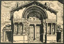St-Trophime - Le Portail - The Portal of the Church of St-Trophime c1920s. Creator: E Laget