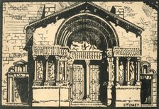 St-Trophime - Le Portail - The Portal of the Church of St-Trophime c1920s. Creator: E Laget