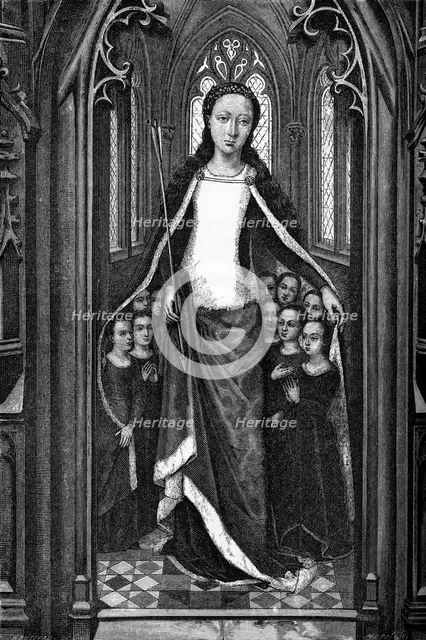 'St Ursula and the Holy Virgins, from the Reliquary of St Ursula', 1489, (1870). Artist: Unknown