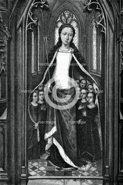 'St Ursula and the Holy Virgins, from the Reliquary of St Ursula', 1489, (1870). Artist: Unknown