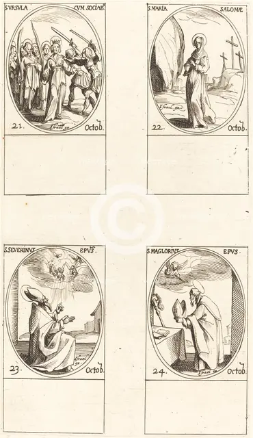 St. Ursula and Companions; St. Mary Salome; St. Severinus; St. Maglorius. Creator: Jacques Callot.