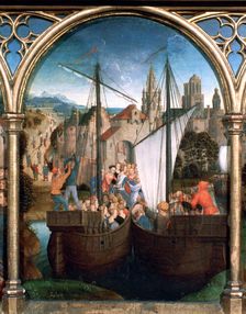 St Ursula Shrine, Arrival in Basle 1489. Artist: Hans Memling