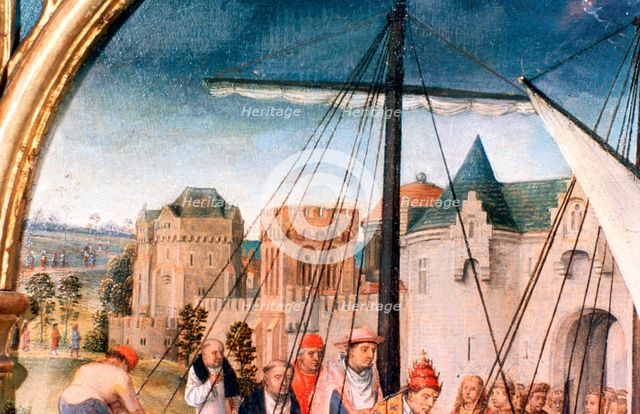 'St Ursula Shrine, Departure from Basle', Detail, 1489. Artist: Hans Memling