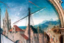 St Ursula Shrine, Departure from Basle Detail, 1489. Artist: Hans Memling
