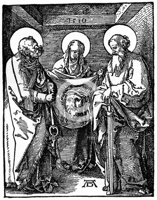 'St Veronica with the Sudarium between St Peter and Paul', 1510, (1936). Artist: Albrecht Dürer