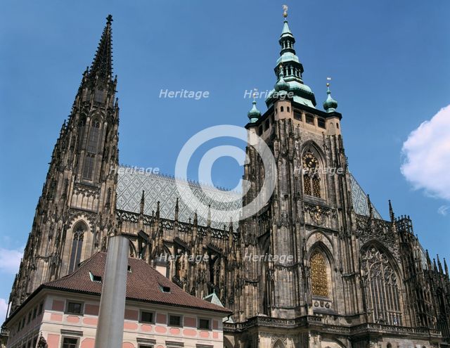 St Vitus Cathedral, Prague, Czech Republic. Creator: Peter Thompson.