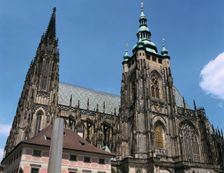 St Vitus Cathedral, Prague, Czech Republic. Creator: Peter Thompson