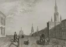 St Vladimir gate, Red Square, Moscow, Russia, 1839. Creator: Augustin François Lemaitre