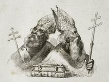 St Vrtanes patriarch and St Narses Claiensis, Armenian Apostolic Church, 1838. Creators: Hippolyte Lalaisse, Langlois