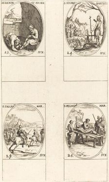 St. Zenon and Companions; St. John the Baptist; St. Gallicanus; St. Pelagius. Creator: Jacques Callot