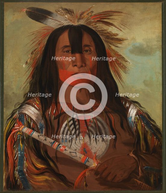 Stu-mick-o-súcks, Buffalo Bull's Back Fat, Head Chief, Blood Tribe, 1832. Creator: George Catlin.
