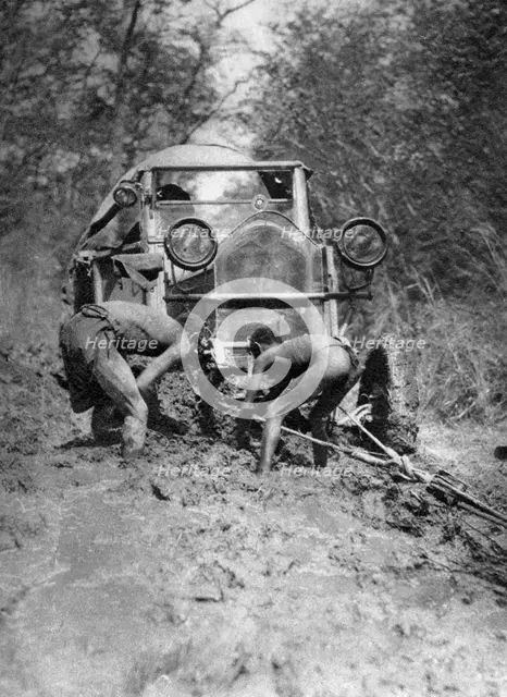 Stuck in the mud, Bulawayo to Dett, Southern Rhodesia, c1924-c1925 (1927). Artist: Thomas A Glover