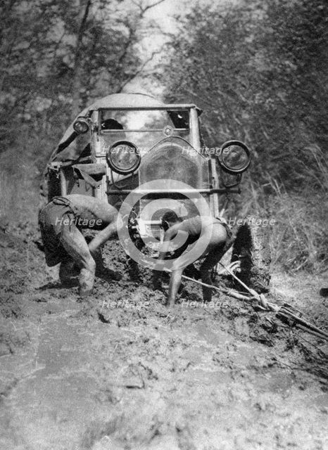 Stuck in the mud, Bulawayo to Dett, Southern Rhodesia, c1924-c1925 (1927). Artist: Thomas A Glover