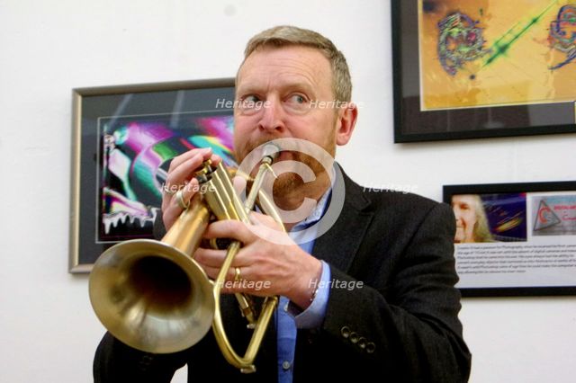 Stuart Henderson, Stuart Henderson Quartet, Clocktower Cafe Jazz Club, Croydon, London, April 2025. Creator: Brian O'Connor.