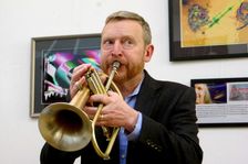 Stuart Henderson, Stuart Henderson Quartet, Clocktower Cafe Jazz Club, Croydon, London, April 2025. Creator: Brian O'Connor