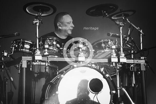 Stuart Kershaw, OMD, live at Heritage Live, Audley End House, Essex, Aug 2023. Creator: Annapaola Marchesani.