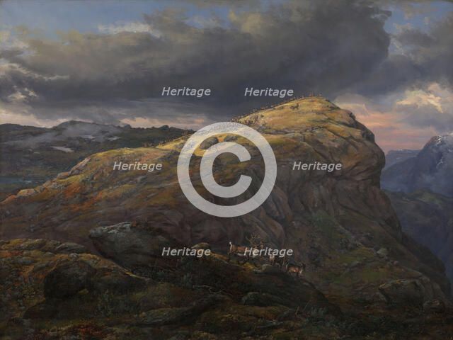 Stugunoset at Filefjell, 1851. Creator: Johan Christian Dahl.