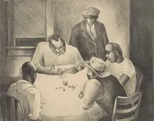 Stud Poker, ca.1935 - 1943. Creator: Charles Henry Alston