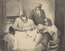 Stud Poker, ca.1935 - 1943. Creator: Charles Henry Alston
