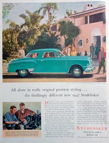 Studebaker car advert, 1947