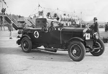 Studebaker of CW Johnstone and AES Walter at the JCC Double Twelve Race, Brooklands, Surrey, 1929. Artist: Bill Brunell