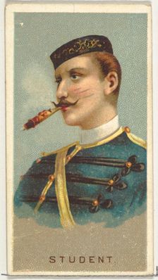 Student, from World's Smokers series (N33) for Allen & Ginter Cigarettes, 1888. Creator: Allen & Ginter