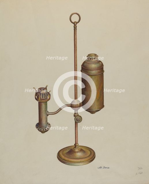 Student Lamp, c. 1940. Creator: Alvin J. Doria.