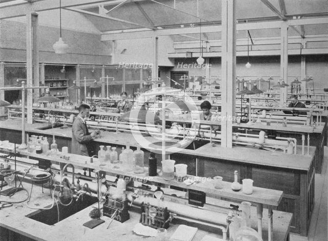 Student laboratory, Sterling Chemical Laboratory, Yale University, New Haven, Connecticut, 1926. Artist: Unknown.