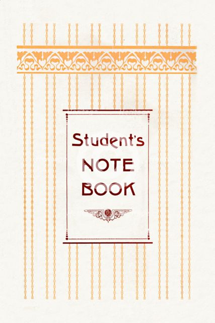 'Student's Note Book', 1917. Artist: Unknown.