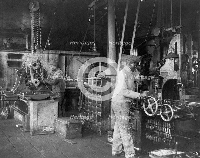 Student shipbuilders at Newport News, Virginia, 1899 or 1900. Creator: Frances Benjamin Johnston.