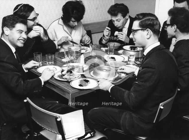 Students at lunch, Hillel House school, London, 15 October 1964. Creator: Unknown.