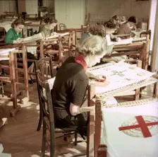 Students at work, training day, Royal School of Needlework, c1955. Creator: Arthur Charles Kirby Ware