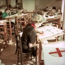 Students at work, training day, Royal School of Needlework, c1955. Creator: Arthur Charles Kirby Ware
