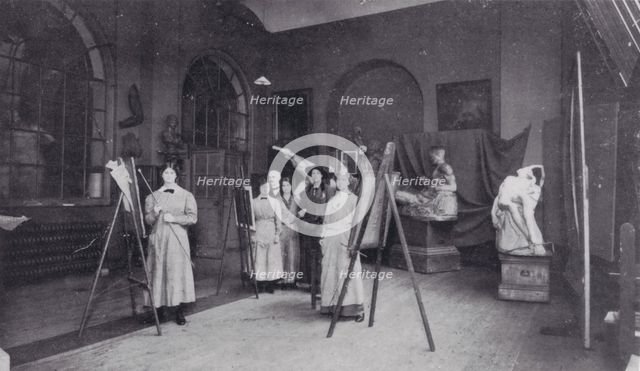 Students at work in the Antique School. Creator: Unknown.