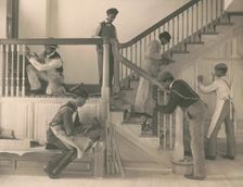 Students at work on a house built largely by them, 1899 or 1900. Creator: Frances Benjamin Johnston