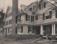 Students at work on a house built largely by them, 1899 or 1900. Creator: Frances Benjamin Johnston