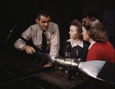 Students at Washington High School at class, training...to the war effort, Los Angeles, Calif., 1942 Creator: Alfred T Palmer