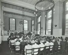 Students attending a conference, Furzedown Training College, London, 1935