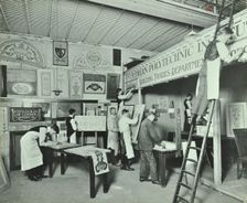 Students from trade classes, Northern Polytechnic, London, 1911