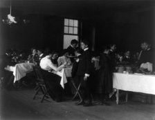 Students having a meal, Western High School, Washington, D.C., (1899?). Creator: Frances Benjamin Johnston