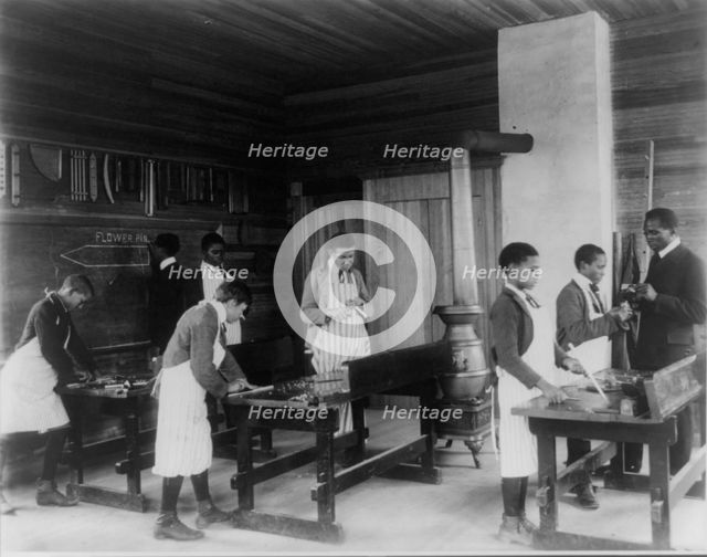 Students in workshop, Tuskegee Institute, Ala., 1902. Creator: Frances Benjamin Johnston.