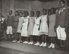 Students on stage, 1936. Creator: Unknown
