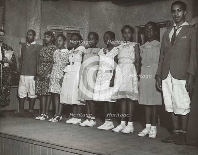 Students on stage, 1936. Creator: Unknown.